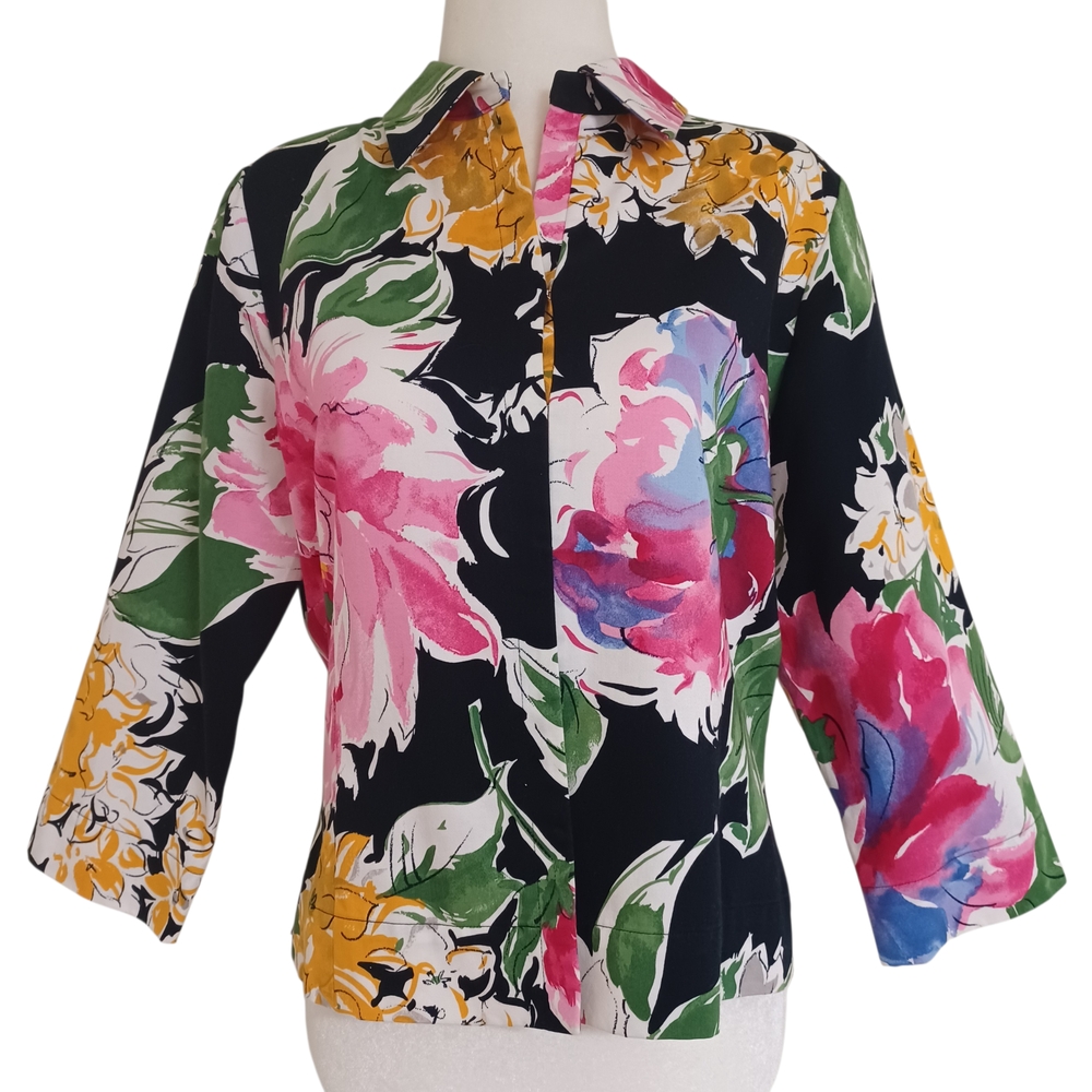 Carlisle Women’s Floral Blouse Top Size 8